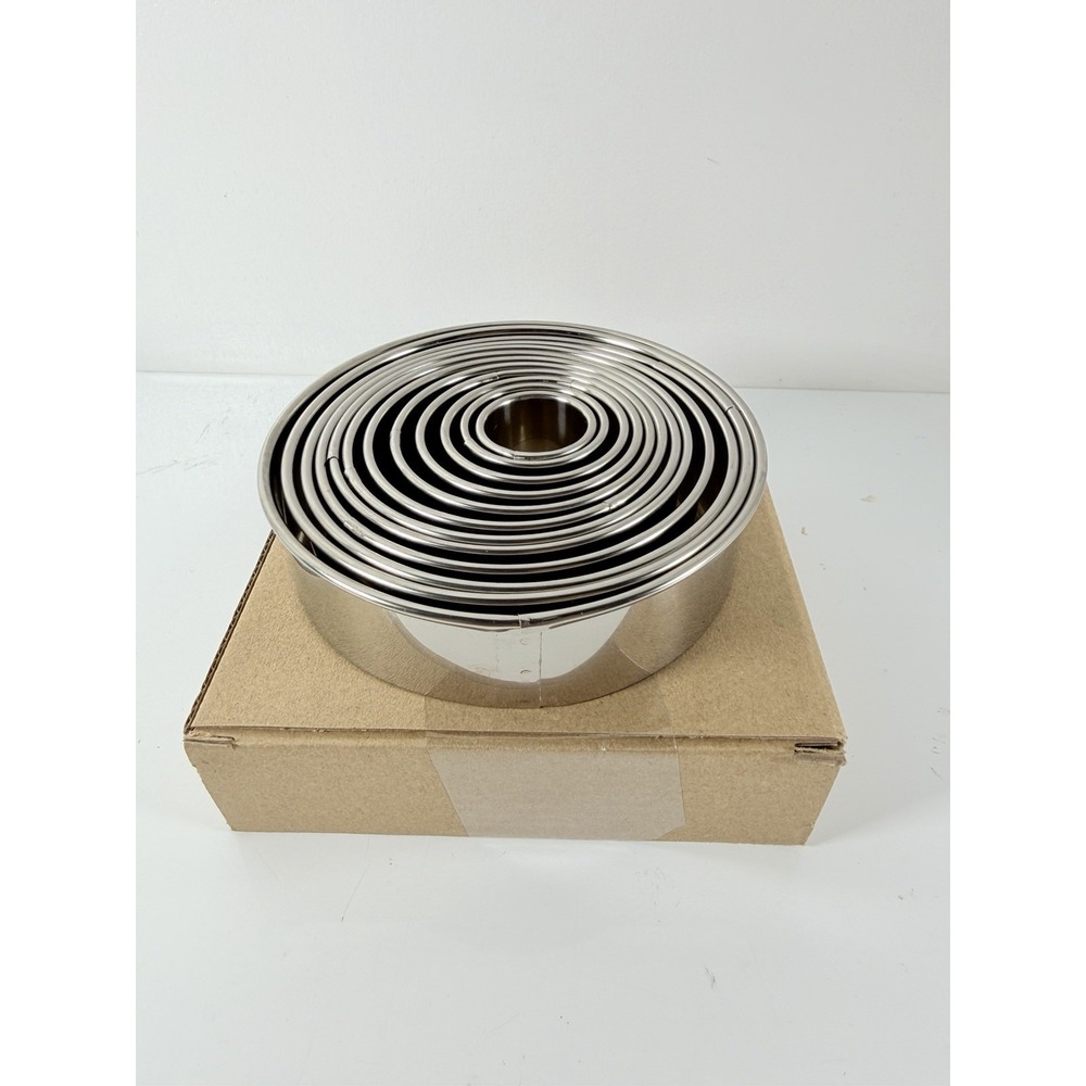 Round 12 Pcs Biscuits Cookie Cake Cutters‎ Circle Pastry Set JB Prince